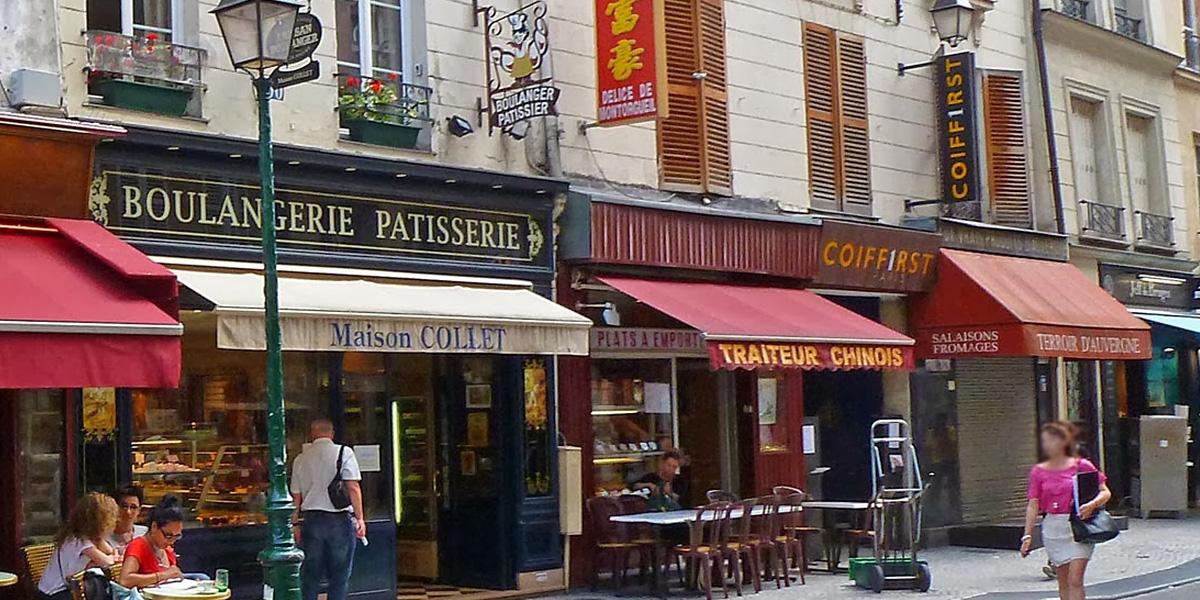 Les commerces du quartier Montorgueil dans le 2e arr. de Paris
